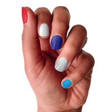Load image into Gallery viewer, Red White & Sparkle | 4th of July Glitter Nail Art Nail Wrap