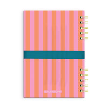 Load image into Gallery viewer, Cabana Stripes Harper Split-Spiral Notebook & Pen Set