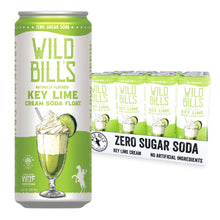Load image into Gallery viewer, Key Lime - Zero Sugar Soda, Clean Ingredients, 12-Pack, Cans
