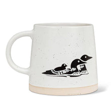 Load image into Gallery viewer, Wide Base Mug with Loons-3.5"H(14oz)