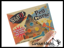 Load image into Gallery viewer, 1 Solitaire Peg Game - Retro Wooden Classic Game - Peg Puzzl