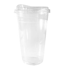 Load image into Gallery viewer, 24Oz Disposable PET Clear Plastic Smoothie Cups with Sip: 200pc