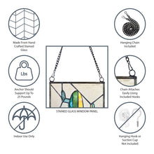 Load image into Gallery viewer, Lila Sunburst Stained Glass Panel