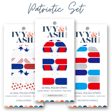Load image into Gallery viewer, Red White & Sparkle | 4th of July Glitter Nail Art Nail Wrap