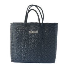 Load image into Gallery viewer, All Black Large Woven Crossbody Bag