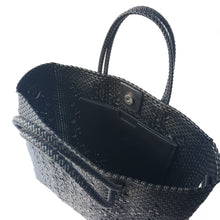 Load image into Gallery viewer, All Black Large Woven Crossbody Bag
