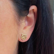 Load image into Gallery viewer, Gold Tiger Stud Earrings
