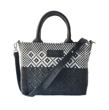 Load image into Gallery viewer, Small Woven Crossbody - Black Leather