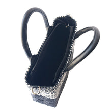 Load image into Gallery viewer, Small Woven Crossbody - Black Leather