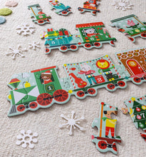 Load image into Gallery viewer, Christmas Train Shaped Floor Puzzle