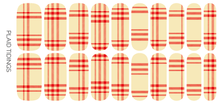 Load image into Gallery viewer, Plaid Tidings | Red Flannel Stripe Winter Holiday Nail Wrap