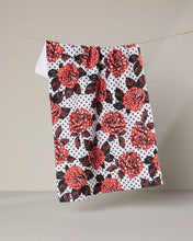 Load image into Gallery viewer, Polka Rose Tea Towel