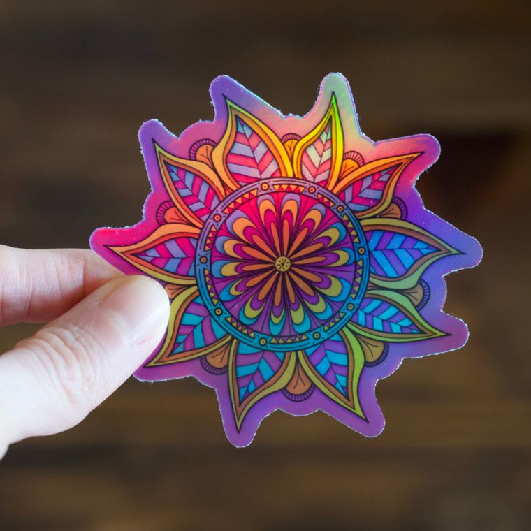 Holographic Mandala Sticker