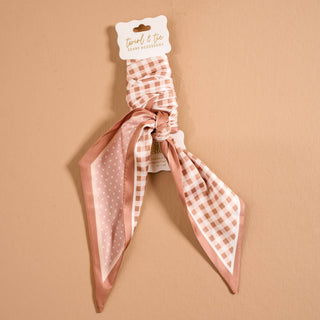 Twilly Scarf-Gingham Maple - Olita Gifts & Goods