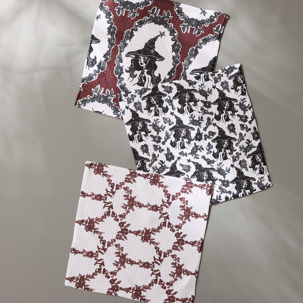 Witchy Blooms Dishcloth Set
