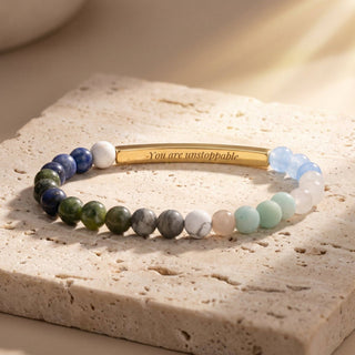 Secret Message Stone Bracelet: You are a badass - Olita Gifts & Goods
