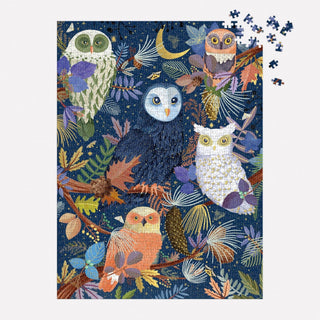 Owls at Dawn 1000 Piece Foil Puzzle - Olita Gifts & Goods