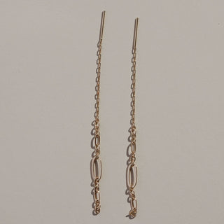Gold Ramona Threader Earrings: Silver - Olita Gifts & Goods