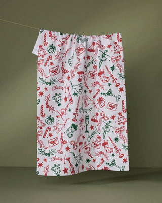 Holiday Doodles Tea Towel