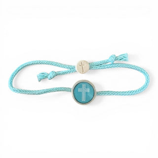 Tap To Pray® Survivor Series Bracelet: Sea Foam + Cross - Olita Gifts & Goods
