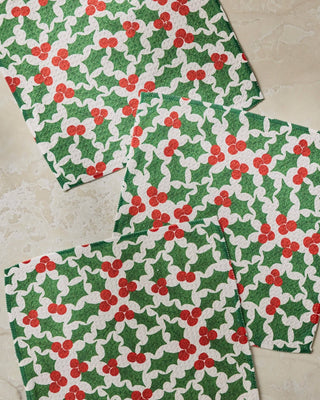 Festive Holly Dishcloth Set