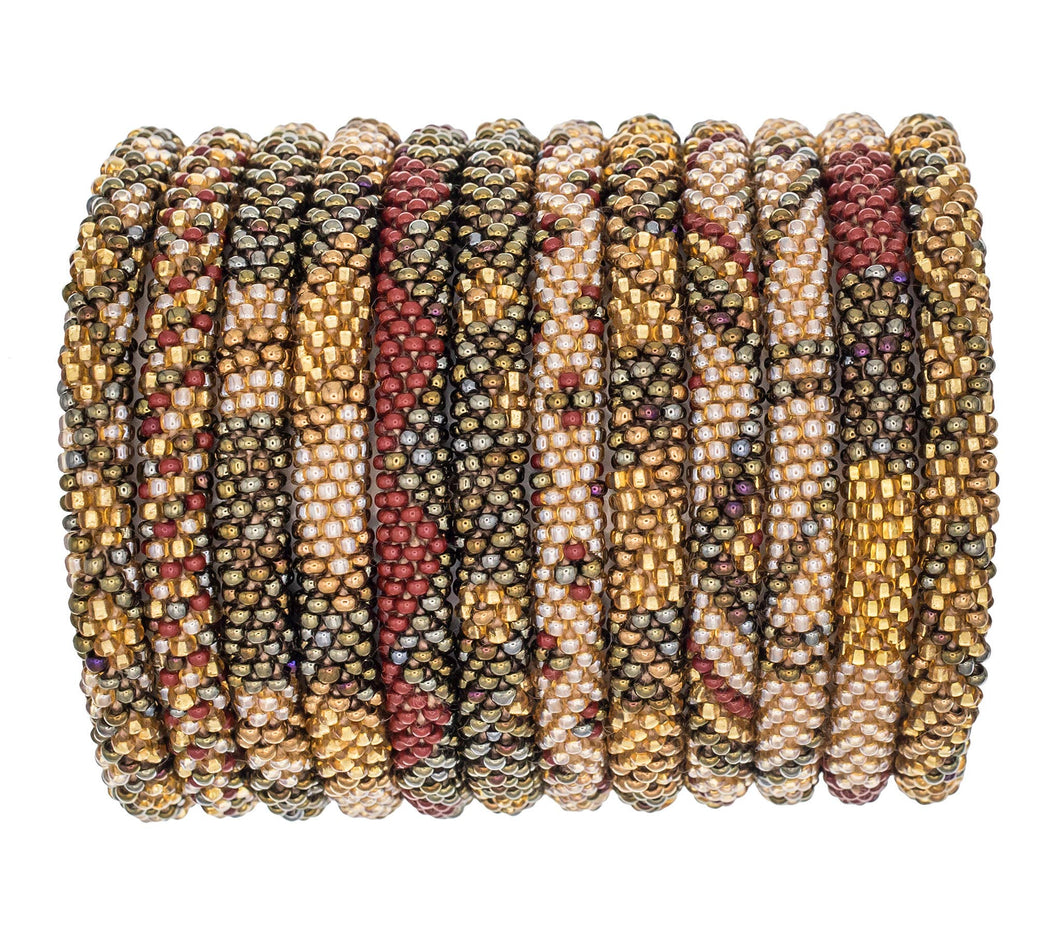 Roll-On® Bracelets - Chestnut Set of 12