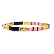 Load image into Gallery viewer, Boho Glass &amp; Hematite Beaded TILA Beads Stretch Bracelet -BJ: MIO0251B
