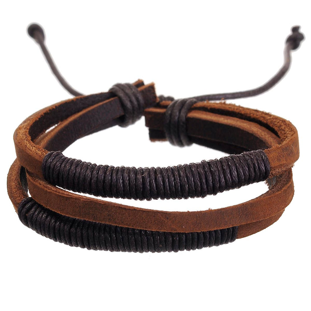 Men's Leather  Bracelet: Madison