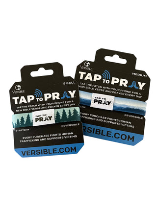 Tap To Pray™ Wristbands - Mountains & Forests: X-Small / Blue Mountains & Green Forests - Olita Gifts & Goods