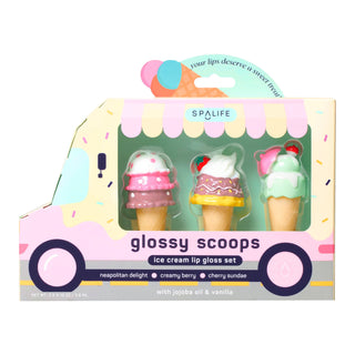Glossy Scoops Ice cream Lip Gloss Trio Gift Set - Olita Gifts & Goods