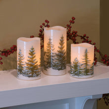 Load image into Gallery viewer, LED Evergreen Candles
