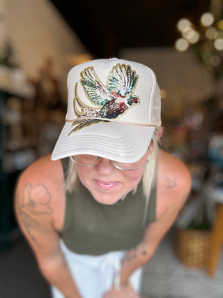 Fly Girl Pheasant Trucker Hats - Olita Gifts & Goods