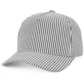 C.C Stripe Pattern Criss-Cross Ponytail Trucker Hat: Red - Olita Gifts & Goods
