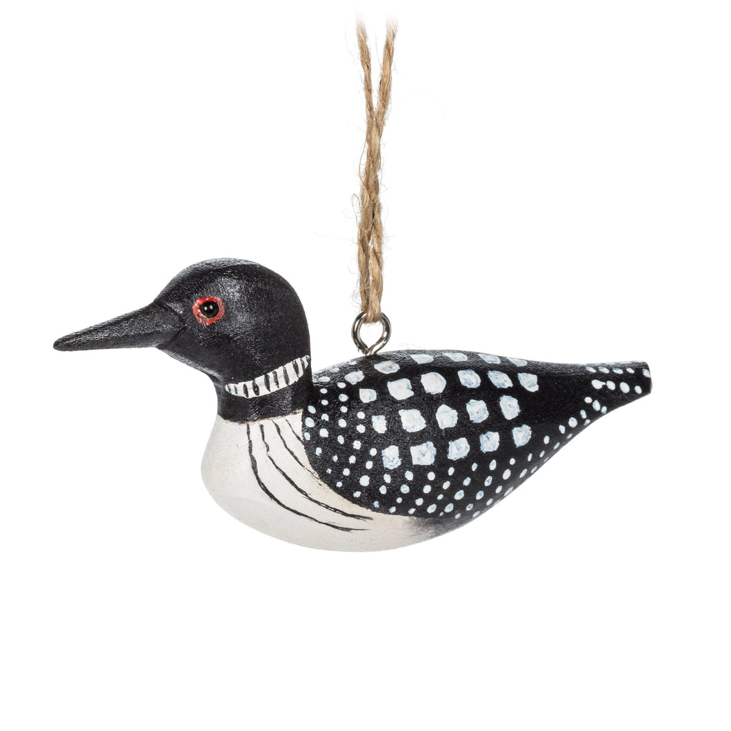 Loon Carved Ornament-4