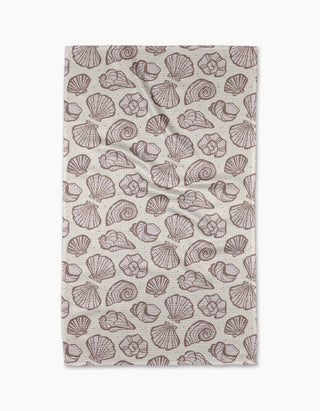 Retro Coastal Seashells in Neutral Tea Towel - Olita Gifts & Goods