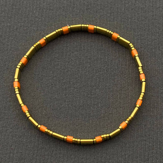 5mm Glass & Hematite Beaded Elastic TILA Bracelets - BJ: E - Olita Gifts & Goods