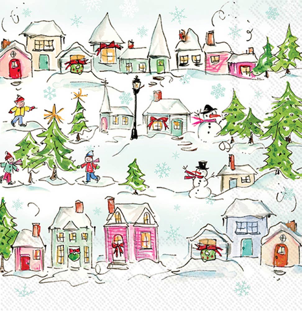 Holiday Village Cocktail Napkins
