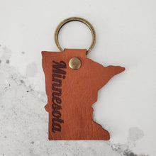 Load image into Gallery viewer, Minnesota Leather Keychain
