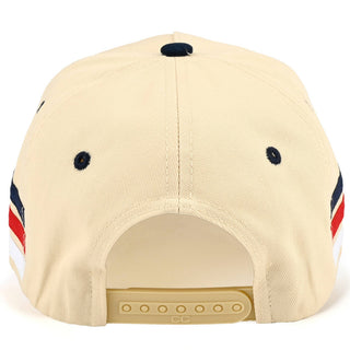 C.C 3 Lines Flag Letter on Two Tone Trucker Hat: Navy - Olita Gifts & Goods