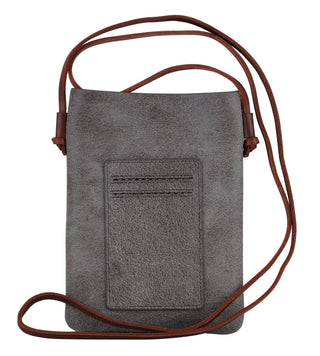 Leather Crossbody Bag | Ready to Go Mini Crossbody: Grey