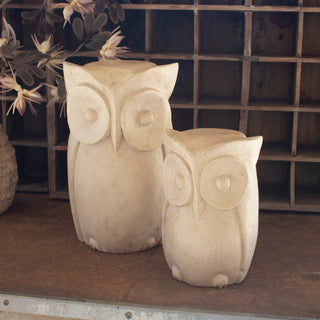 HAND-CARVED WOODEN OWLS - Olita Gifts & Goods