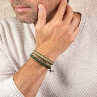 Men's Surfer Bracelet | Reversible | Waterproof | Dad Gift: Navy - Light Blue - Olita Gifts & Goods