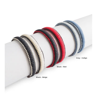 Men's Surfer Bracelet | Reversible | Waterproof | Dad Gift: Navy - Light Blue - Olita Gifts & Goods