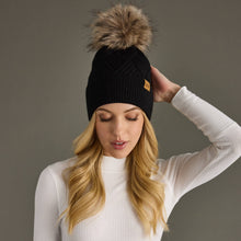 Load image into Gallery viewer, Black Knit Pom Hat
