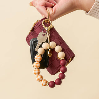Berry Gingham Keychain Wristlet - Olita Gifts & Goods