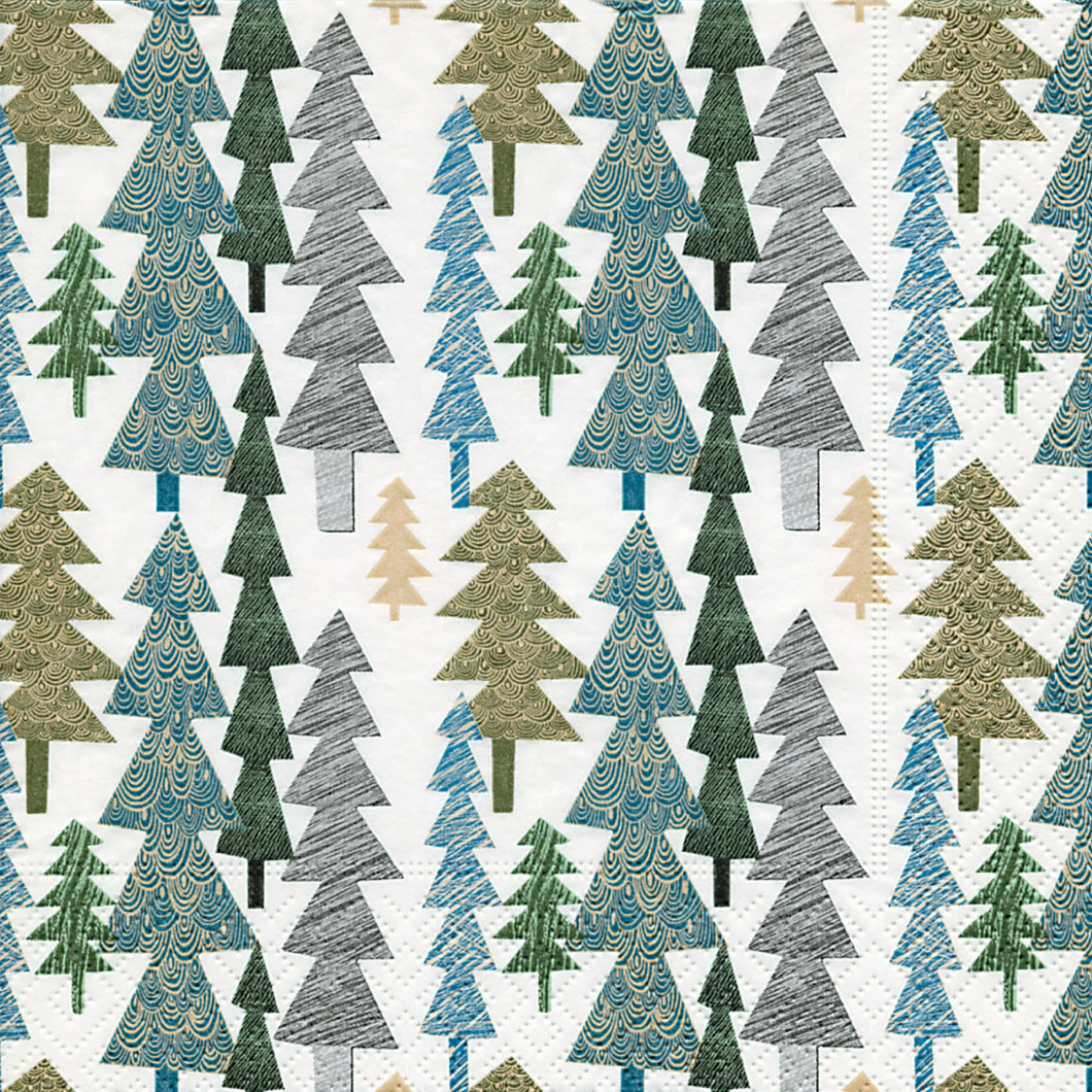 Structured Trees Cocktail Napkins