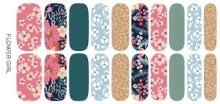 Flower Girl Nail Wraps - Olita Gifts & Goods