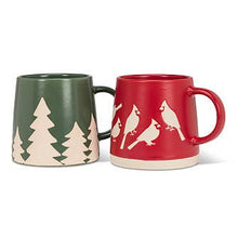 Load image into Gallery viewer, Wide Base Mug with Pine Trees

