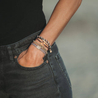 "Ember" Tortoise Shell Ring Charm with gold, browns and neutrals.: Small - Olita Gifts & Goods