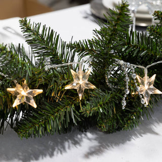 Battery Operated Star String Lights with Silver Accents - Olita Gifts & Goods